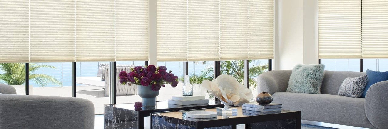 Insulated window shades, custom, durable Hunter Douglas Duette® Honeycomb Shades near Miami, Florida (FL)